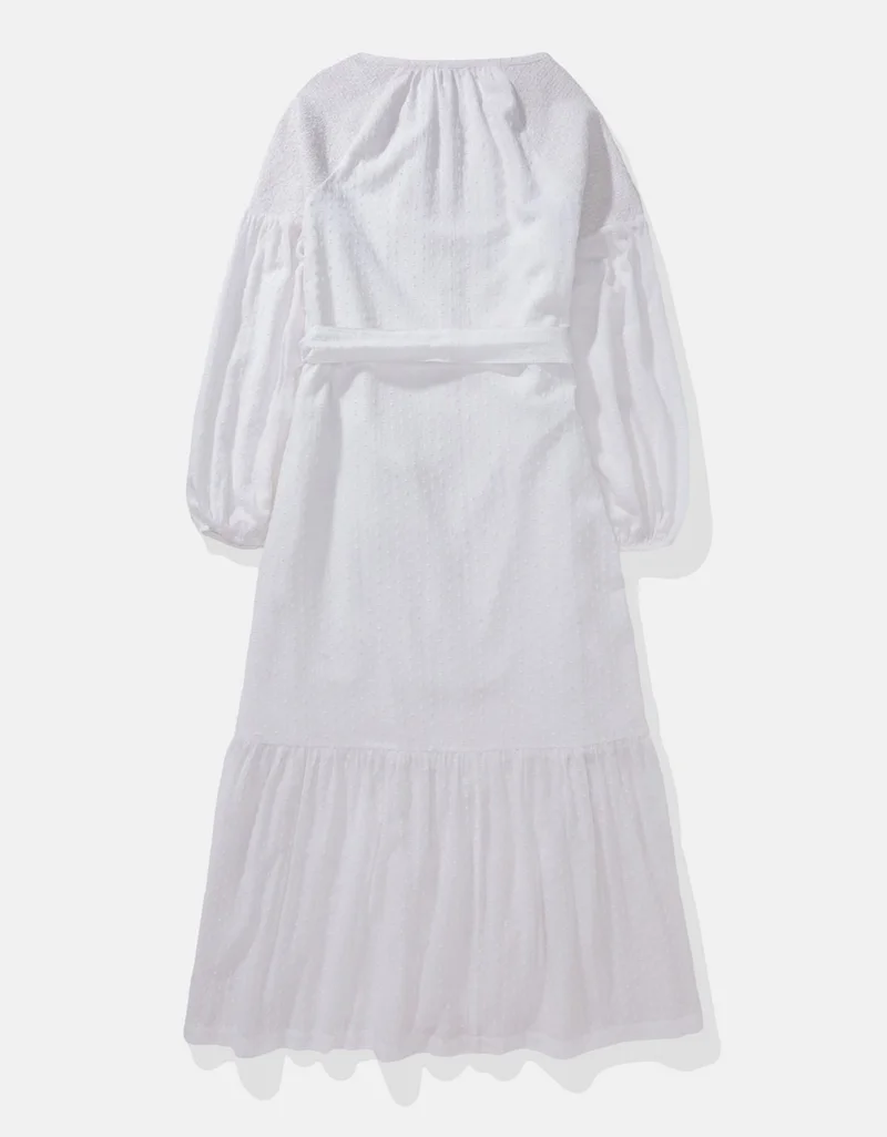 American Eagle  AE Long-Sleeve Maxi Shirt Dress. for Women | Best Price UAE